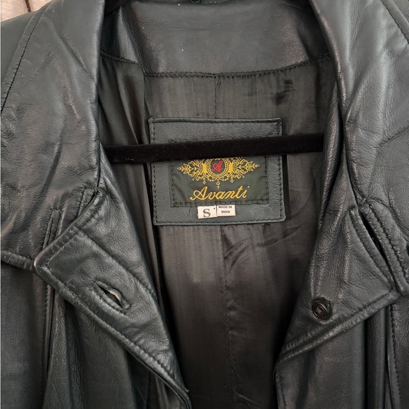 Vintage Avanti Green Sheepskin Trench Coat - Picture 2 of 11